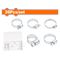 WADFOW Hose Clamp Set 16-40mm 26pcs