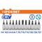 WADFOW Socket Bit Set Cr-v 1/4 12pcs