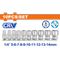 WADFOW Socket Set Cr-v 5-14mm 1/4 10pcs
