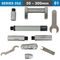 ACCUD Tubular Inside Micrometer 50-300mm 0.01mm Grad. Extension Rods: 13, 25