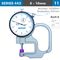 ACCUD Thickness Gauge 10mm 0.02mm Acc. Ceramic Anvil 0.01mm Grad.