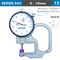 ACCUD Thickness Gauge 10mm 0.02mm Acc. Steel Anvil 0.01mm Grad.