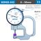 ACCUD Thickness Gauge 30mm 0.03mm Acc. Ceramic Anvil 0.01mm Grad.