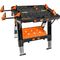 PONY Work Table-sawhorse With 4pc Bench Dogs X2 Clamps