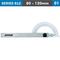 ACCUD Protractor 80x120mm 180 Deg. 0.3 Deg Acc. 1 Deg. Grad.