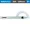 ACCUD Protractor 200x 300mm 180 Deg. 0.3 Deg Acc. 1 Deg. Grad.