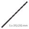 ALPEN Hss Drill Bit 5mm 315x210mm Extra Long