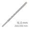ALPEN Force X 16.0 X 260/200 Sds-plus Rebar Drill Bit X4 Cutting Edges