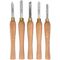 TORK CRAFT Chisel Set Wood Turning 270mm Hss 5 Piece Wood Case