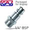 GAV Connector German 1/4'male 2 Packaged
