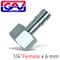 GAV Hose Adaptor 1/4f X 6mm