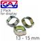 GAV Hose Clamp Crimp Type 13-15mm 2pack