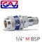GAV Hardened Steel Quick Coupler 1/4'm
