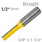 Straight Bit 3/8'(9.5mm) X 1 1/4'(31.8mm) Cut 2 Flute With Bottom Cut