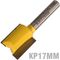 Straight Bit 17mm X 20mm Cut 2 Flute Metric 1/4' Shank
