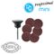 Backing Pad 20mm.sh 3.2mm + Sanding Discs.6pcs