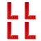 TORK CRAFT Plastic Square Abs 80x50x12mm 4pc