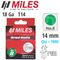 Galv Brad Nail T14 18g 14mm X 1000pcs MILES No8