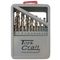 TORK CRAFT Drill Bit Set 19pce Hss Ground Bright Finish