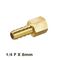 AIRCRAFT Hose Tail Connector Brass 1/4f X 8mm