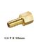 AIRCRAFT Hose Tail Connector Brass 1/4f X 10mm