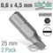 Slotted Bit 0.6x4.5mm 25mm 2cd