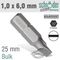 Slotted Bit 1.0x6.0 25mm Bulk
