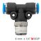 AIRCRAFT Pu Hose Fitting Tee 6mm-1/4 M