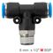 AIRCRAFT Pu Hose Fitting Tee 6mm-1/2 M