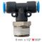 AIRCRAFT Pu Hose Fitting Tee 8mm-1/2 M
