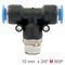 AIRCRAFT Pu Hose Fitting Tee 10mm-3/8 M