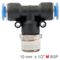 AIRCRAFT Pu Hose Fitting Tee 10mm-1/2 M