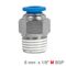 AIRCRAFT Pu Hose Fitting Straight Stud 6mm-1/8 M