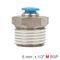 AIRCRAFT Pu Hose Fitting Straight Stud 6mm-1/2 M
