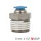 AIRCRAFT Pu Hose Fitting Straight Stud 8mm-1/2 M