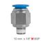 AIRCRAFT Pu Hose Fitting Straight Stud10mm-1/8 M