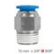AIRCRAFT Pu Hose Fitting Straight Stud 10mm-3/8 M