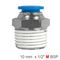 AIRCRAFT Pu Hose Fitting Straight Stud 10mm-1/2 M