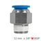 AIRCRAFT Pu Hose Fitting Straight Stud 12mm-3/8 M