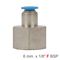AIRCRAFT Pu Hose Fitting Straight Stud 6mm-1/8 F