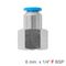 AIRCRAFT Pu Hose Fitting Straight Stud 6mm-1/4 F