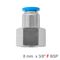 AIRCRAFT Pu Hose Fitting Straight Stud 8mm-3/8 F