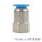 AIRCRAFT Pu Hose Fitting Straight Stud 10mm-1/8 F