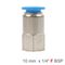 AIRCRAFT Pu Hose Fitting Straight Stud 10mm-1/4 F