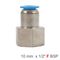 AIRCRAFT Pu Hose Fitting Straight Stud 10mm-1/2 F