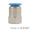 AIRCRAFT Pu Hose Fitting Straight Stud 12mm-1/8 F