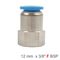 AIRCRAFT Pu Hose Fitting Straight Stud 12mm-3/8 F
