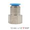 AIRCRAFT Pu Hose Fitting Straight Stud 12mm-1/2 F