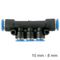 AIRCRAFT Pu Hose Fitting Manifold 10mm-8mm