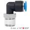 AIRCRAFT Elbow 6mm-1/4 M Pu Hose Fitting